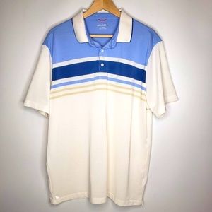 UnTuckit Super Breathable Retro Striped Polo Shirt XL